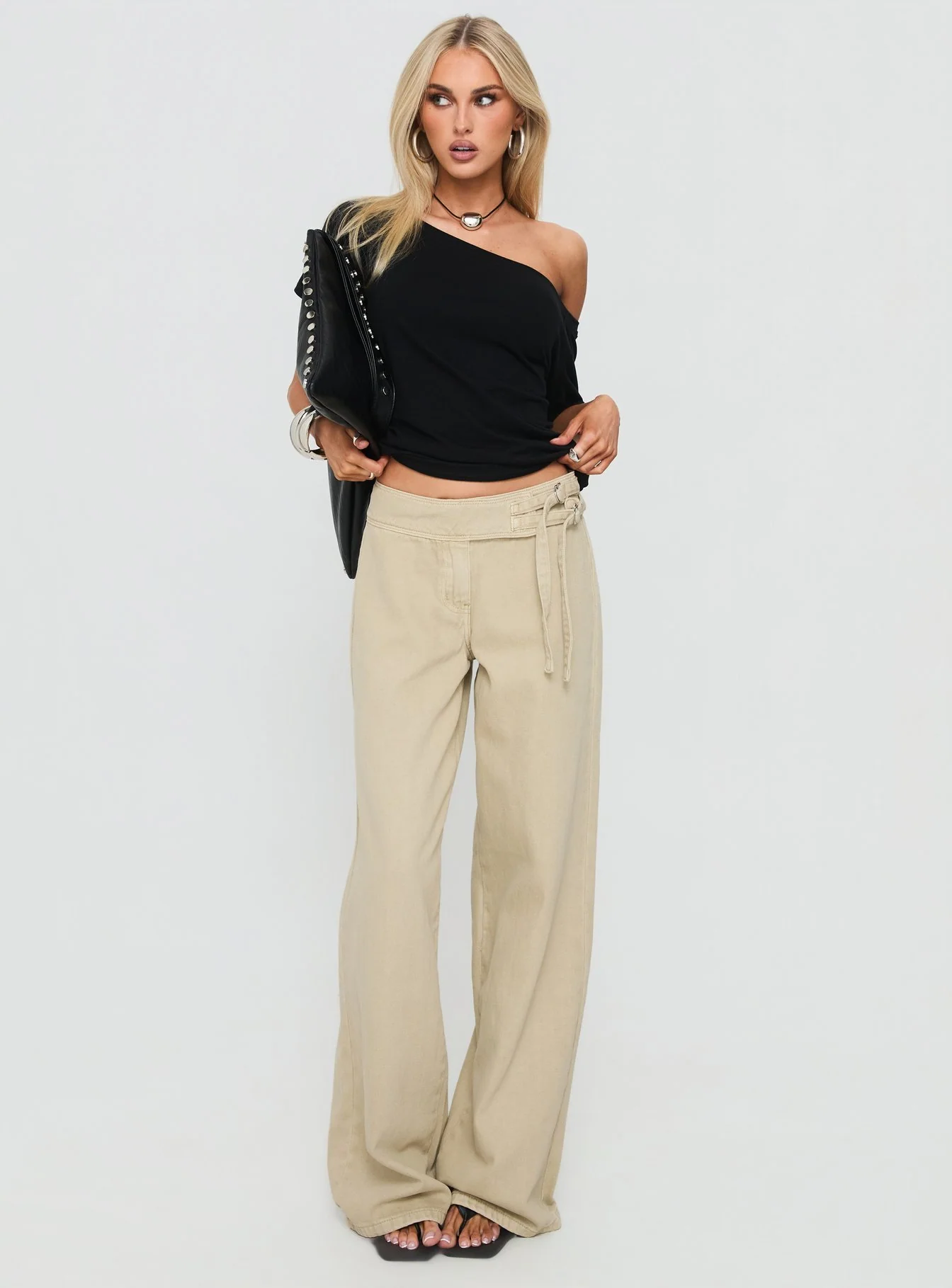 Boxie Mid Rise Wide Leg Jeans Washed Green