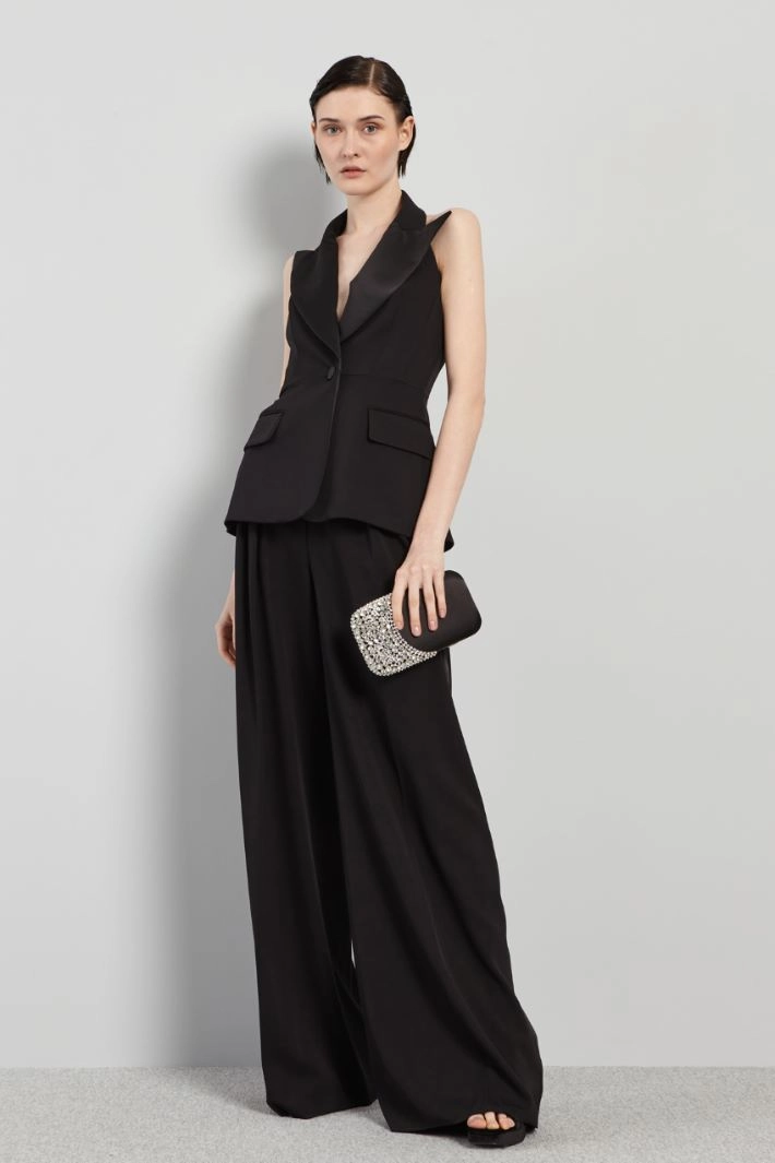 Halter neck waistcoat - BLACK