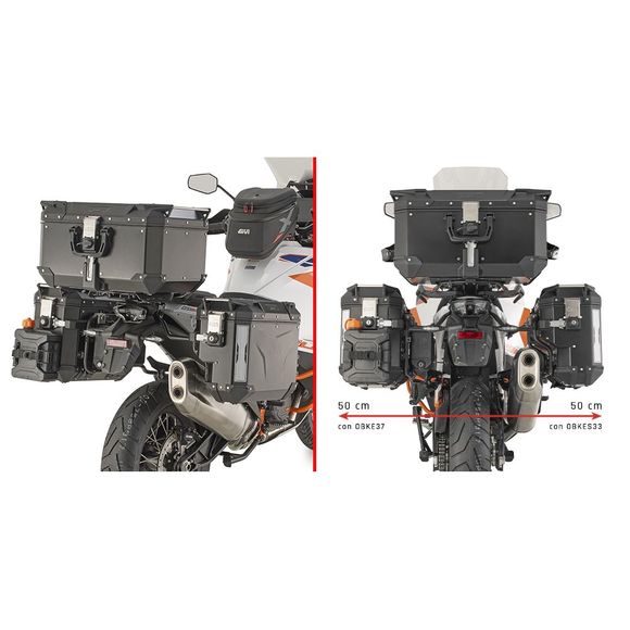 Givi PL ONE-FIT specific case mount with exhaust clearanceRef: gi2248 / plos7713cam
