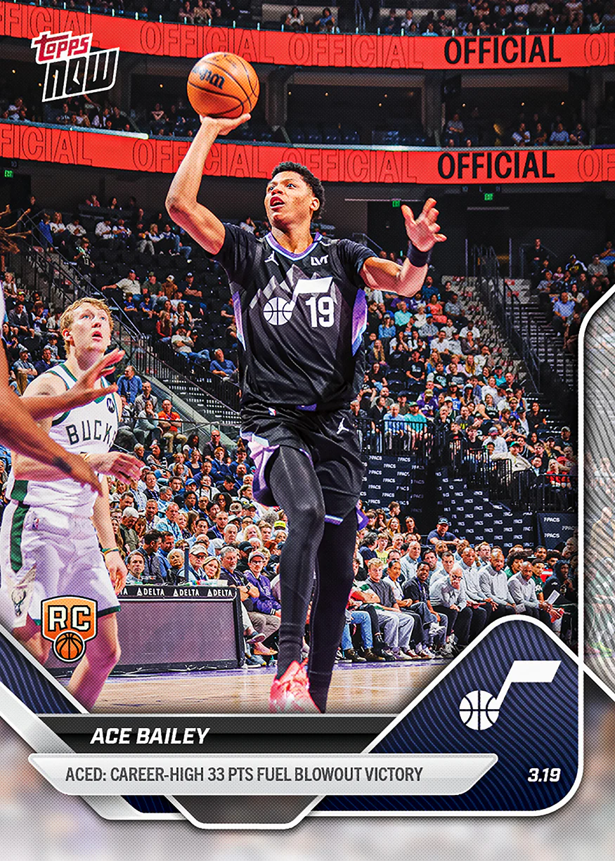 Ace Bailey - 2025-26 NBA Topps NOW® - Card 217