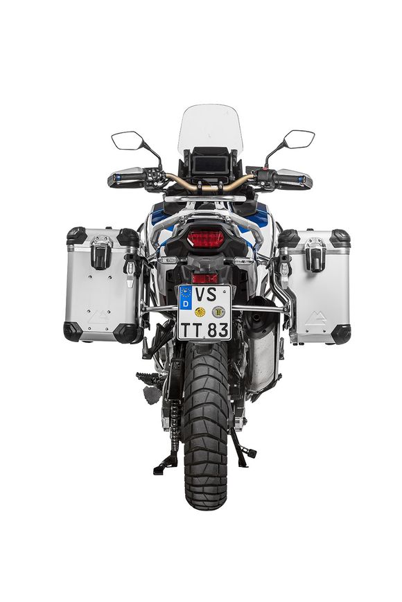 Touratech ZEGA Evo X suitcase With 38/38 offset - Gray support included - Gray anodizedRef: Trt01815A / 01-403-7016-0