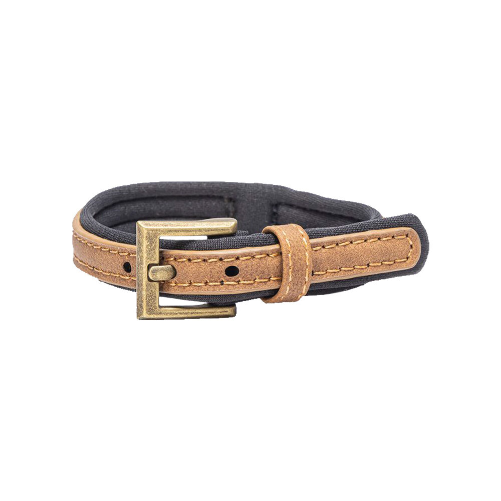 Beeztees Balacron Ax Dog Collar - Faux Leather - Brown - 21-26 cm x 10 mm