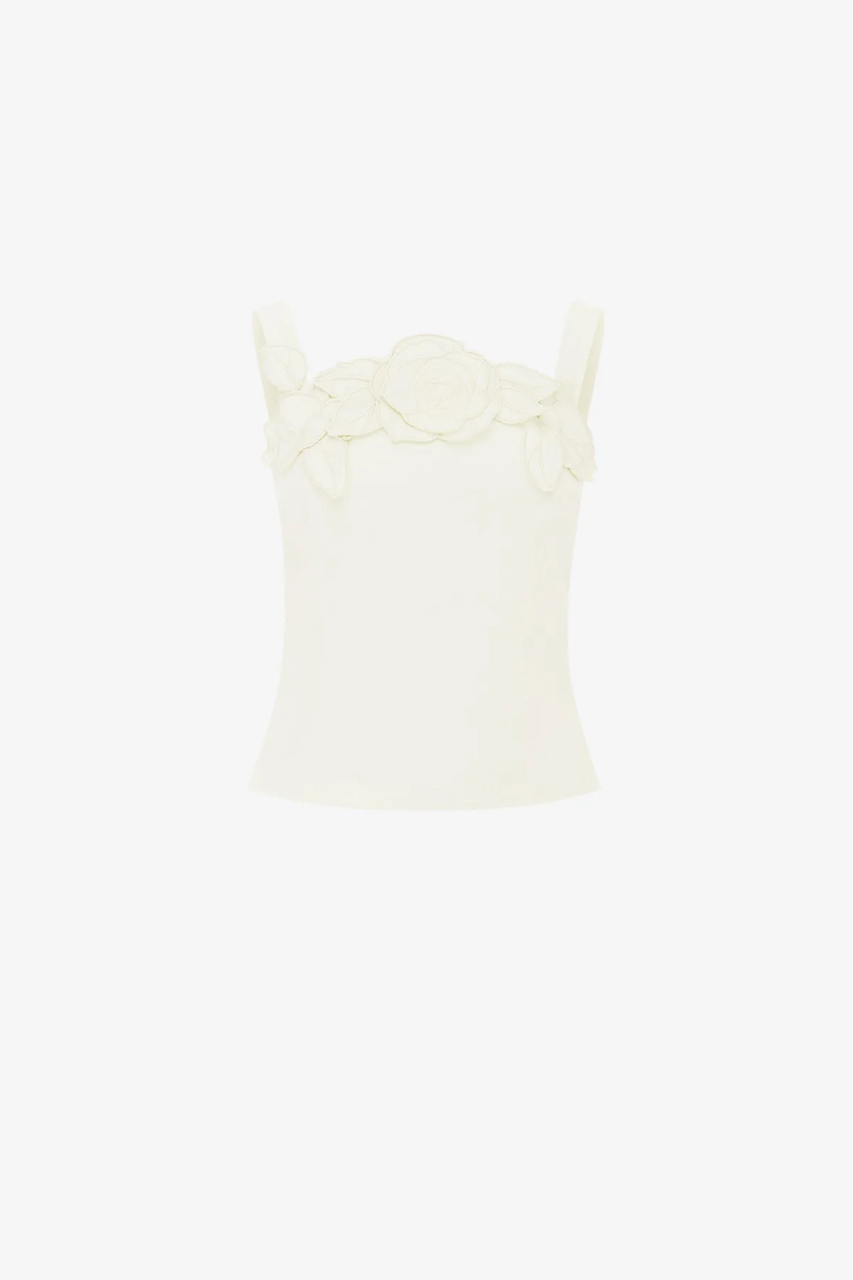 Isadora Appliqué Top - Vanilla