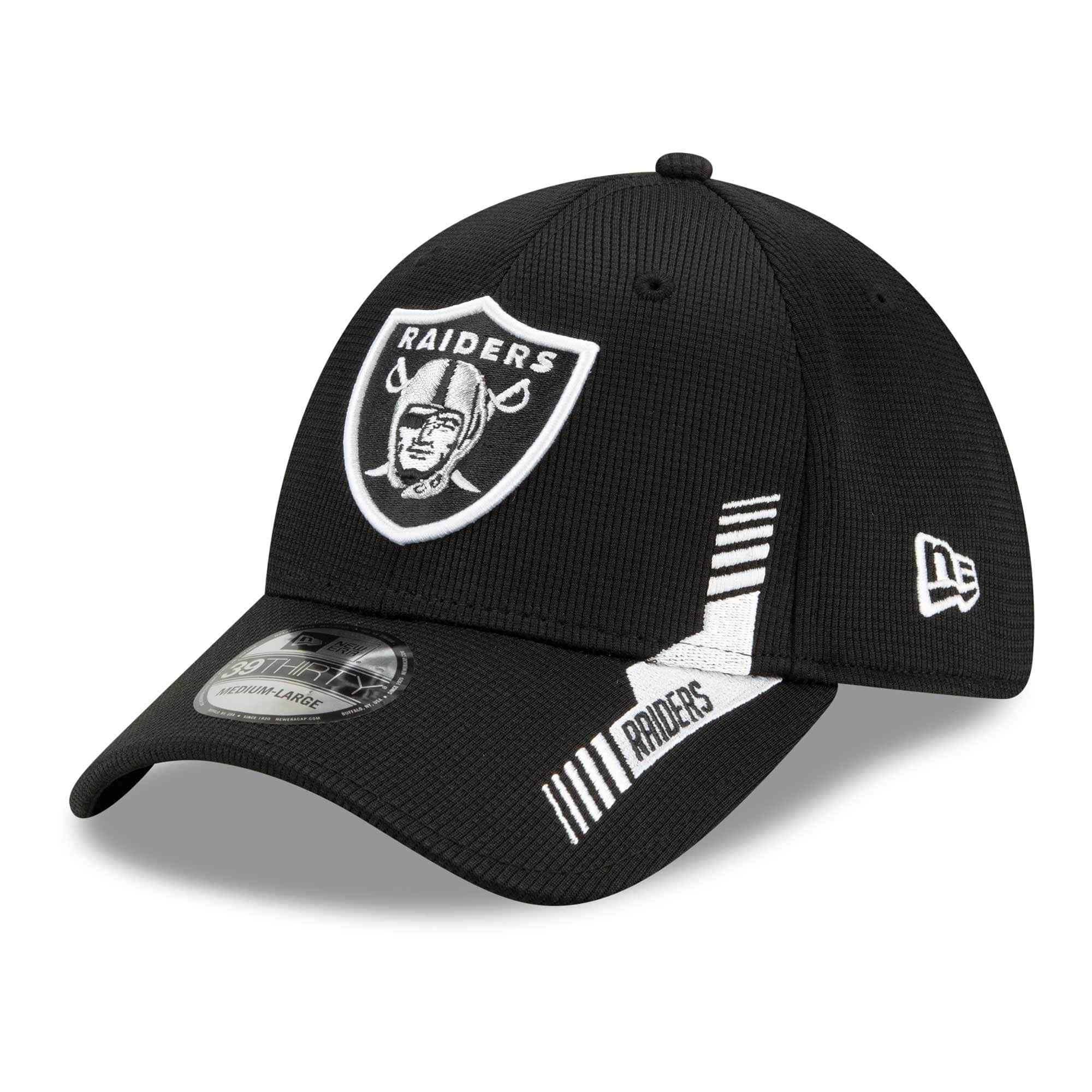 Las Vegas Raiders Official 2021 NFL Sideline New Era 39THIRTY Flex Cap Home