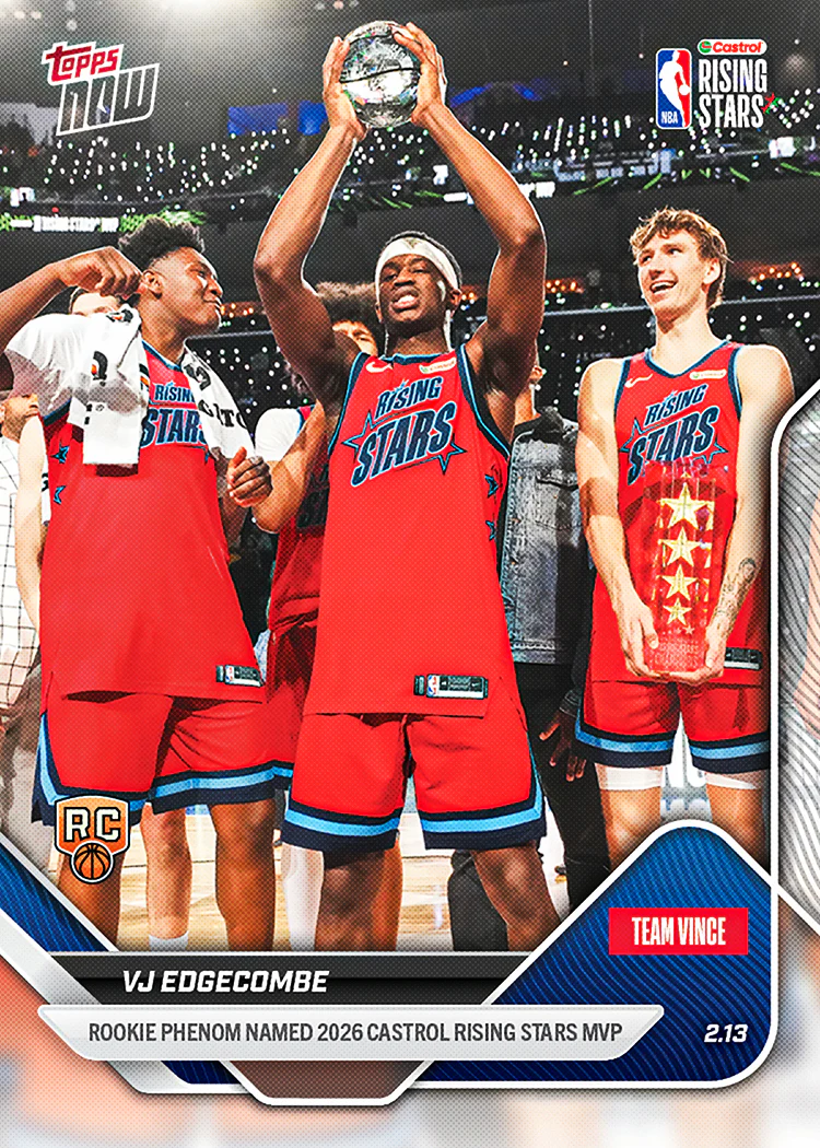 VJ Edgecombe - 2025-26 NBA Topps NOW® - Card 174 - PR: 3562