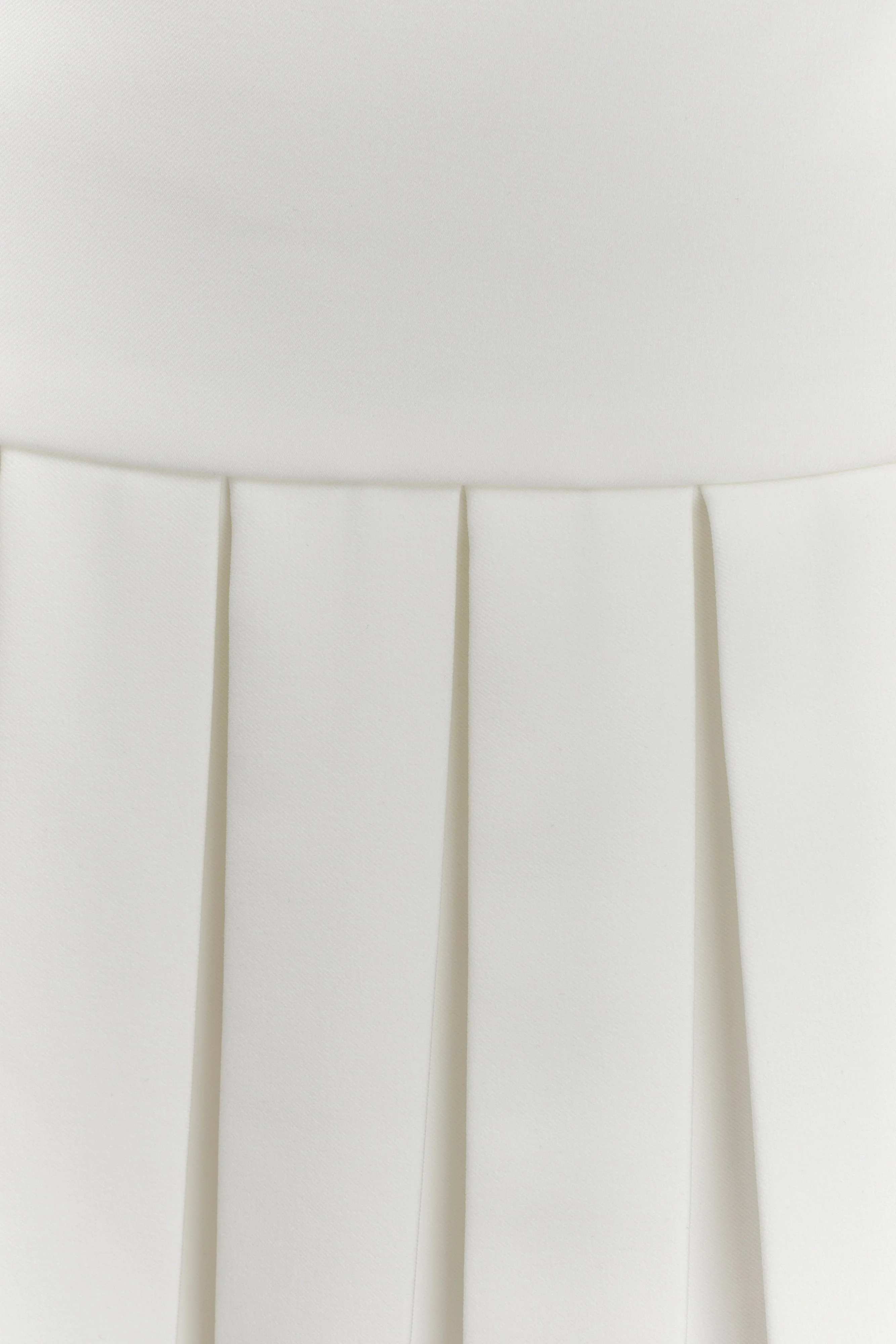 Naya Pleated Mini Dress With Ties - White