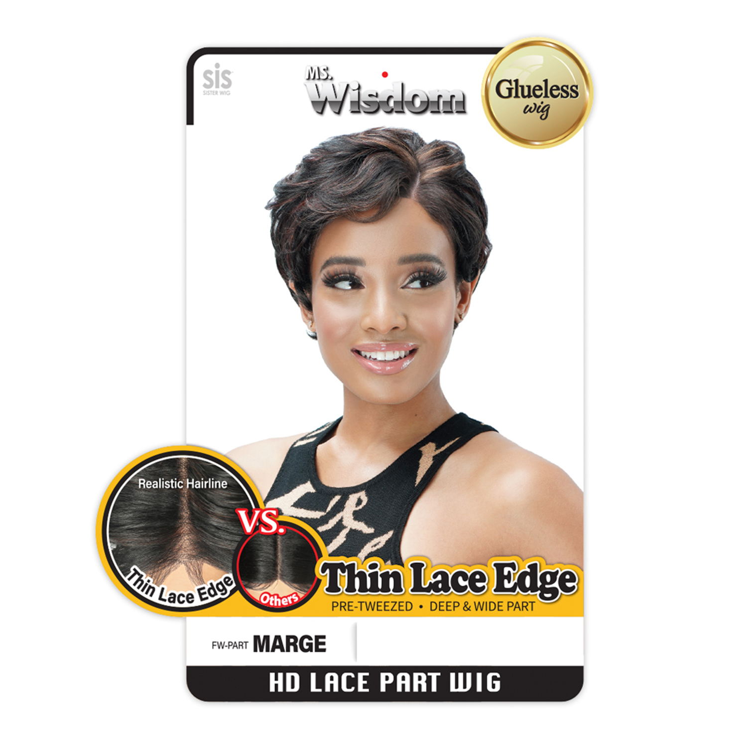 Zury Sis Wig Glueless HD Lace Part Thin Lace Edge Marge