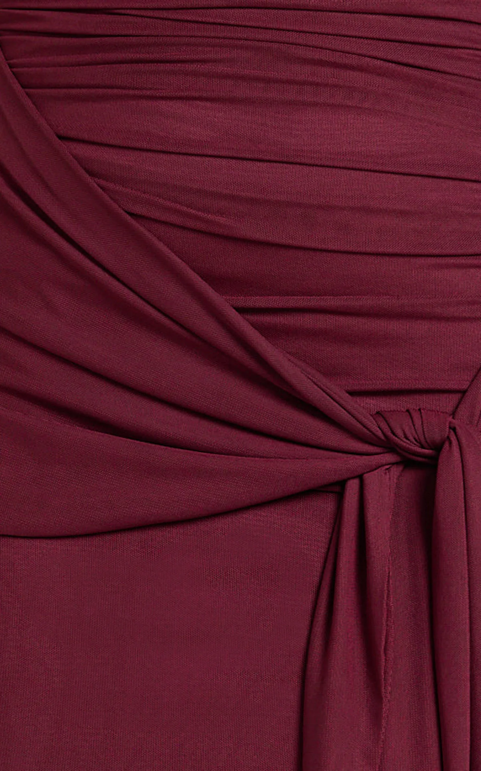 Nicolette Maxi Dress - Cape Sleeve Off Shoulder Dress in Wine