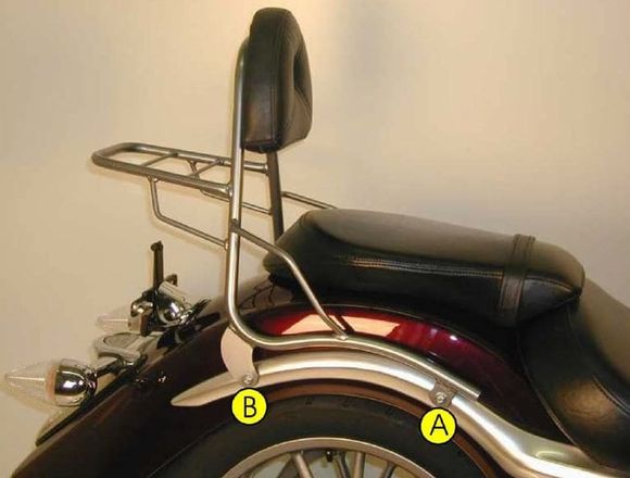 Hepco & Becker sissy bar - chromeYAMAHA 1900 XV 1900 A MIDNIGHT STAR (VP23) - 2006 - 2016Ref: Hbe03382A / 6004517 00 02