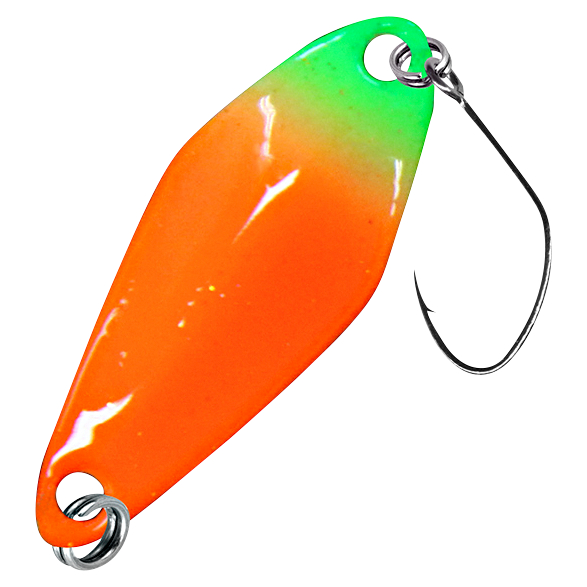 FTM Trout Spoon Tremo (2.3 g, Orange\/Green, Orange UV)