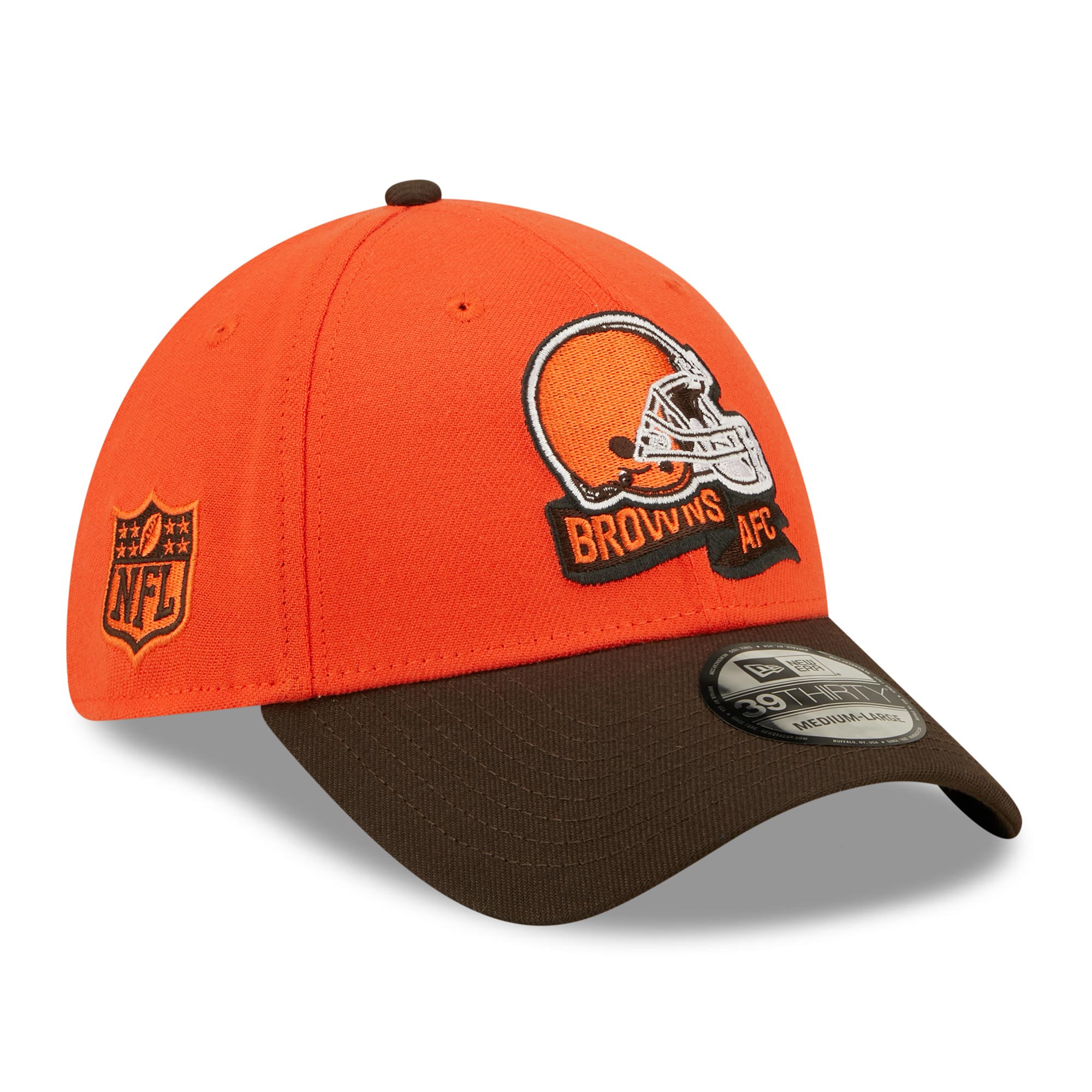 Cleveland Browns Secondary 2022 NFL Sideline New Era 39THIRTY Flex Cap