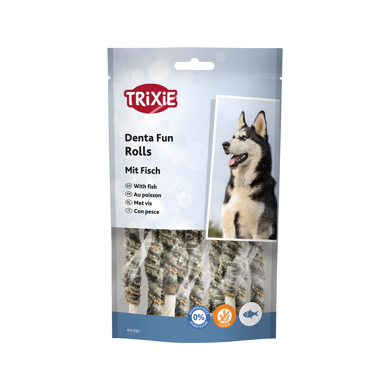 Trixie Denta Fun Fish Chewing Rolls - 75g