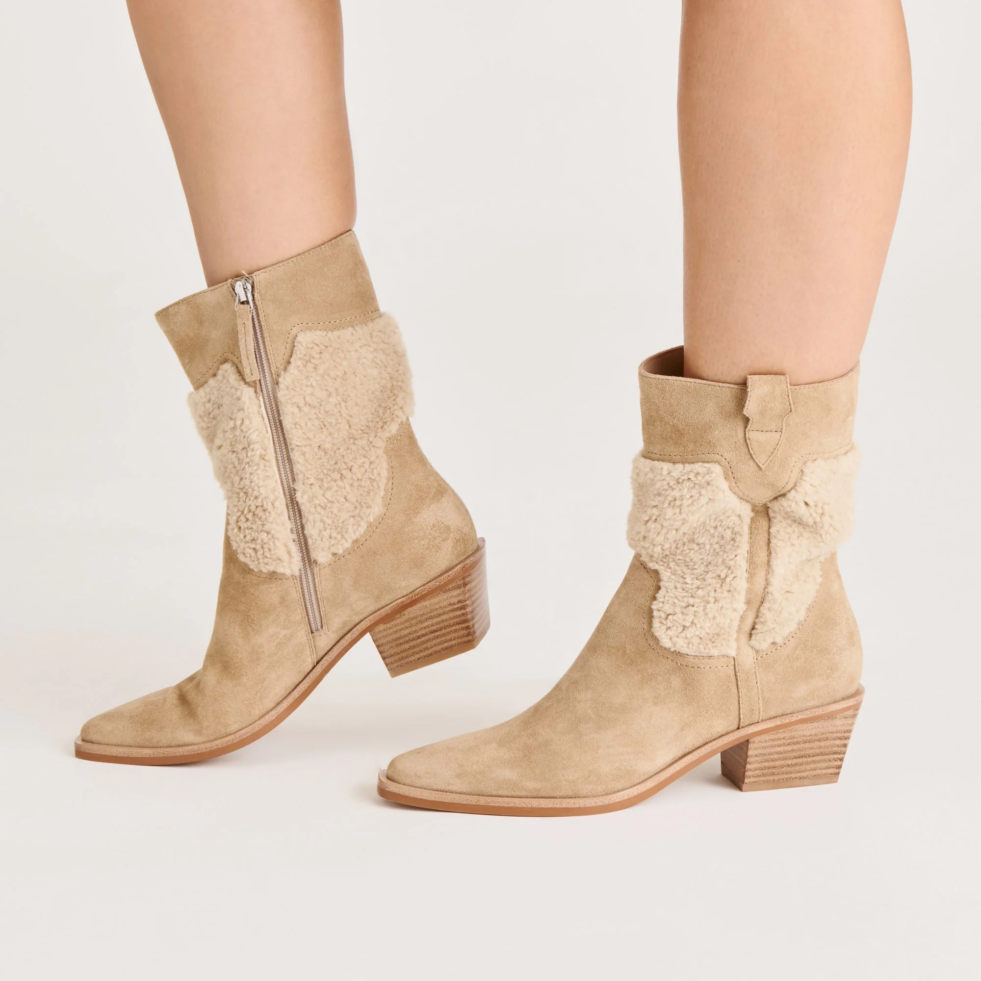SALIL PLUSH BOOTS DK TAUPE SUEDE