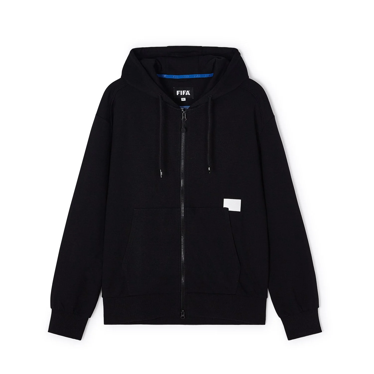 World football competition Essentials Logo Black Zip Hoodie - Men's