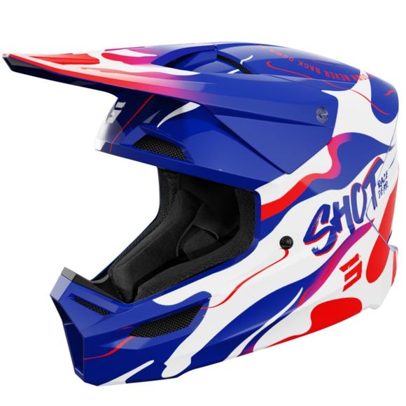 Casque cross Shot FURIOUS ENFANT BEAST - Bleu / RougeRef : SO3002