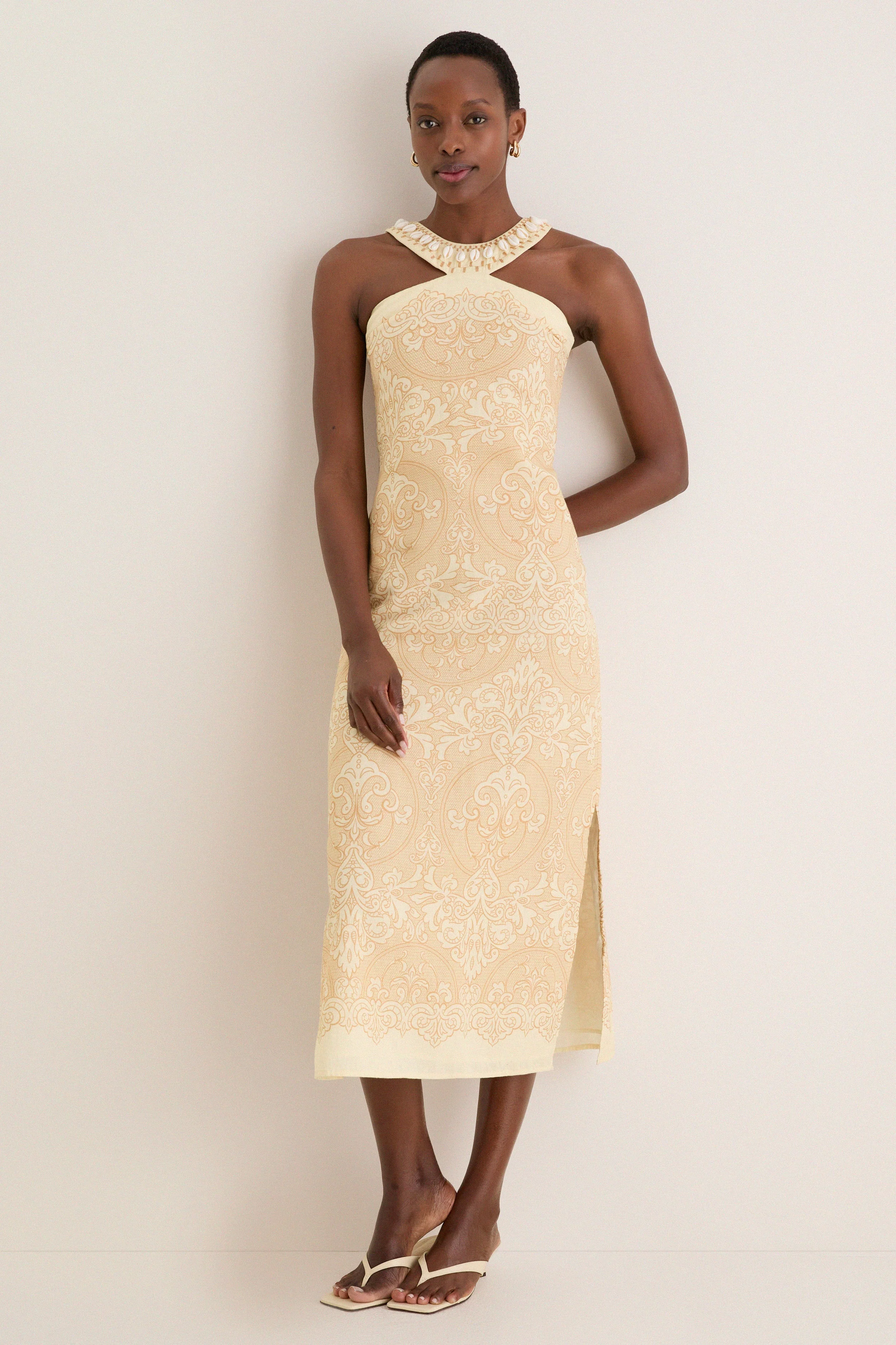Sand Abigail Midi Dress