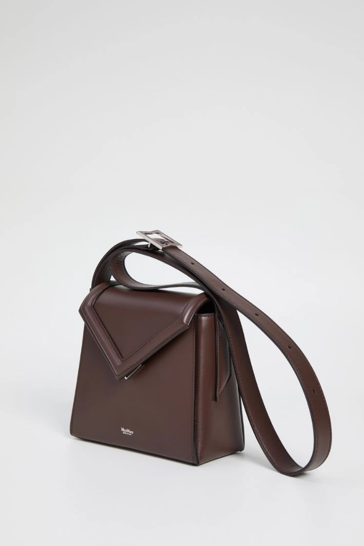 Crossbody bag with shaped flap - BROWN