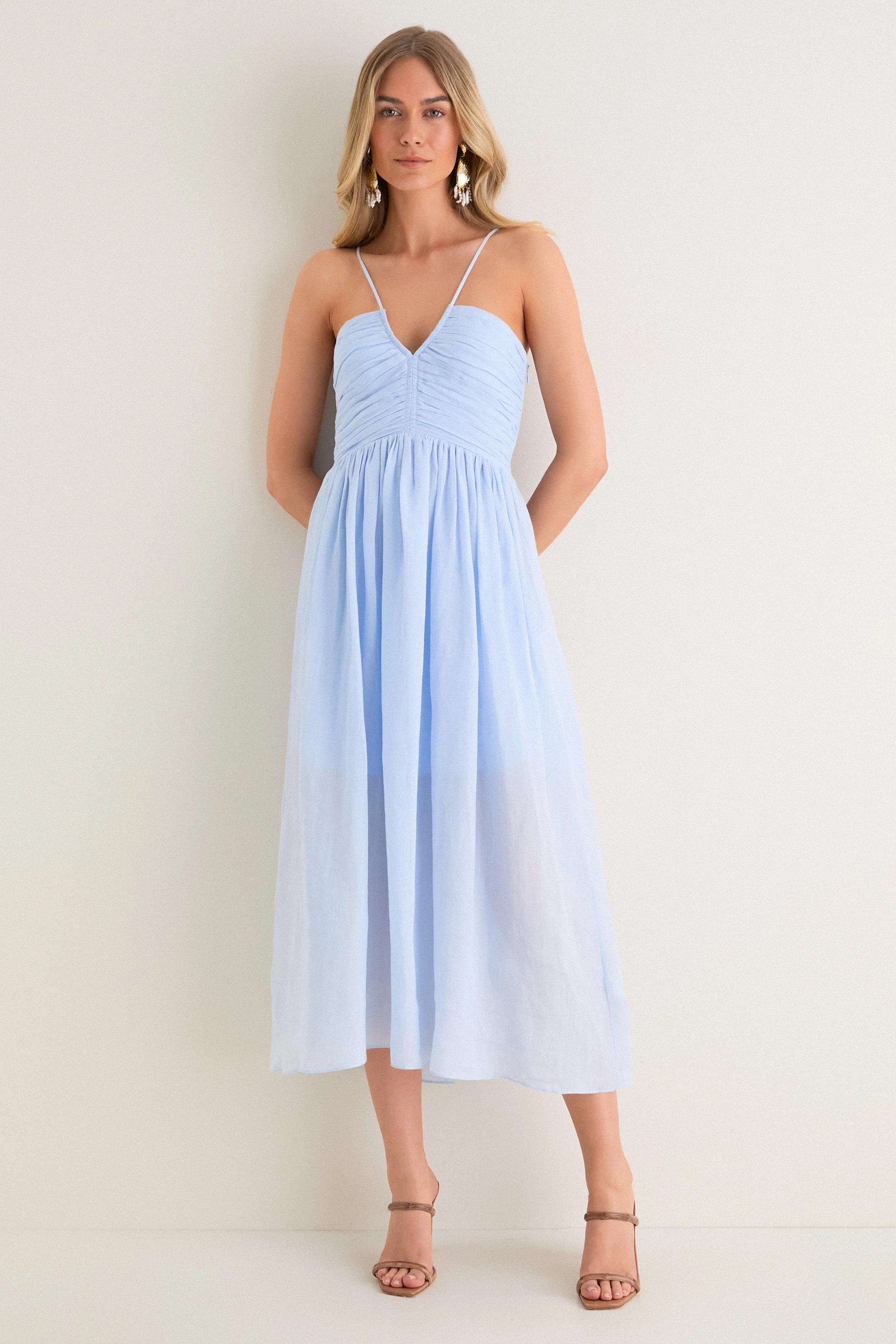 Sky Blue Rumi Midi Dress