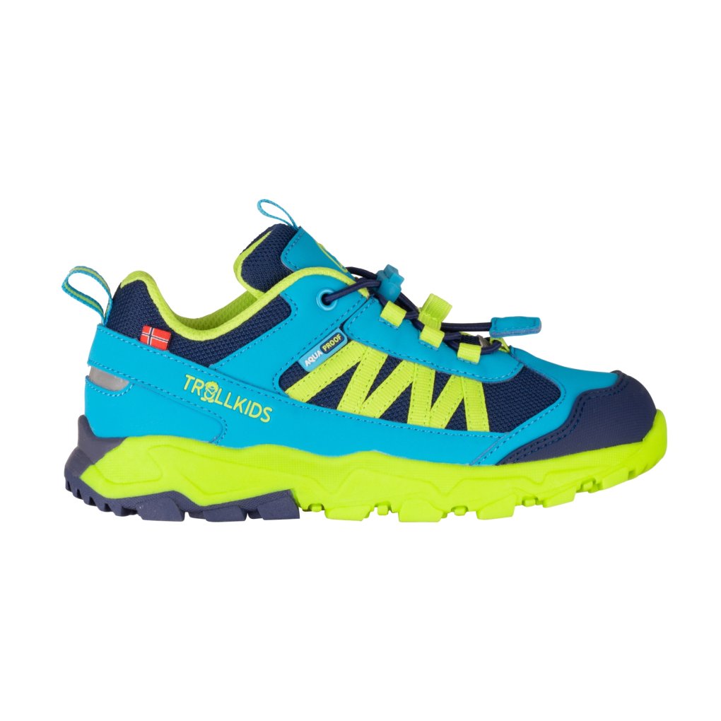 Trollkids Tronfjell Hiker Low Shoes Kids - Pool Blue/Dark Indigo/Spring Leaf