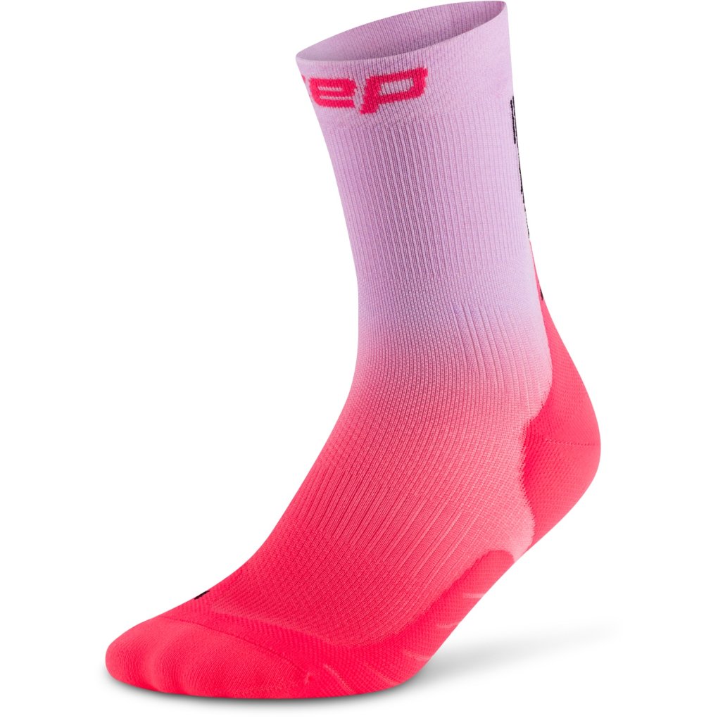 CEP Core Run Edt. Gradient Mid Cut Compression Socks Women - pink/lilac fade
