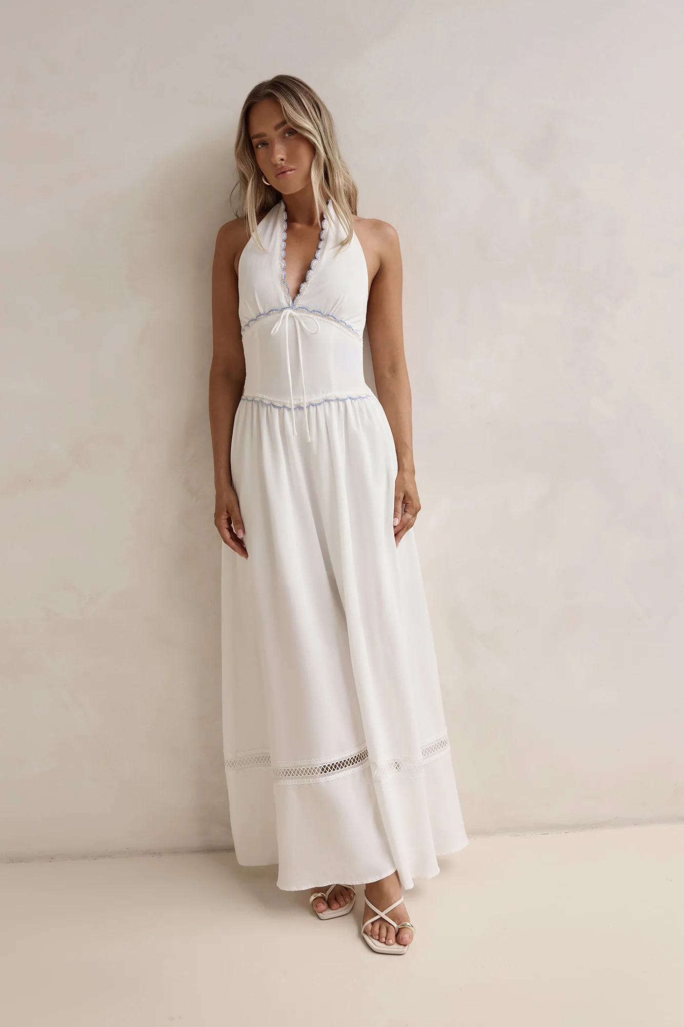 Days Of Dreaming Halter Maxi Dress White