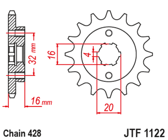 JT. Standard Steel 1122 - 428Ref: Jtc01807A / 1149256001