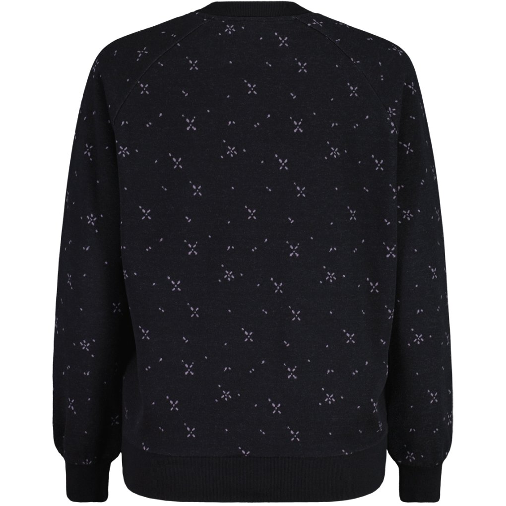 Maloja PerdonigM. Flannel Sweat Shirt Women - deep black leafflower 1192