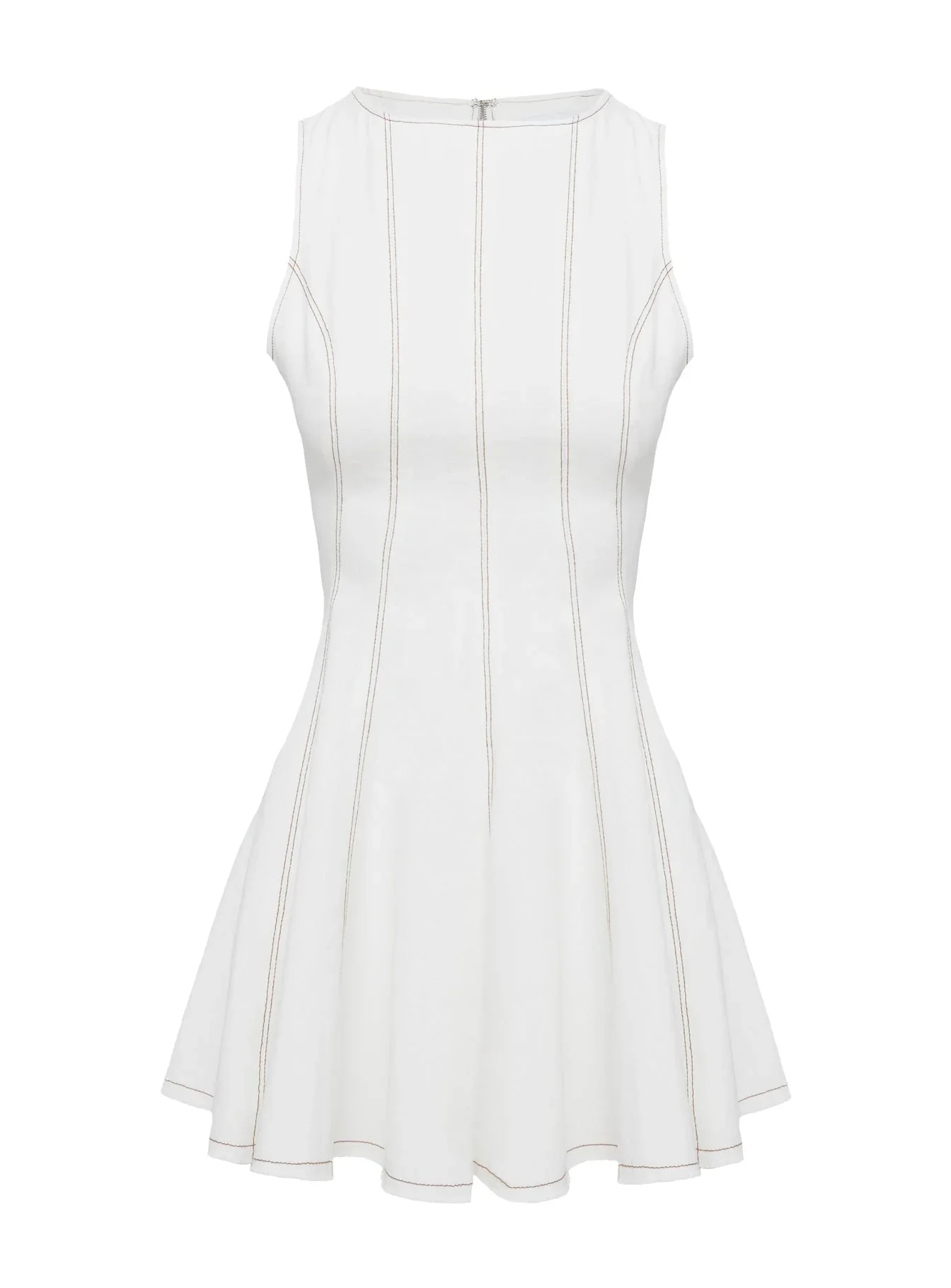Composure Pleat Mini Dress White