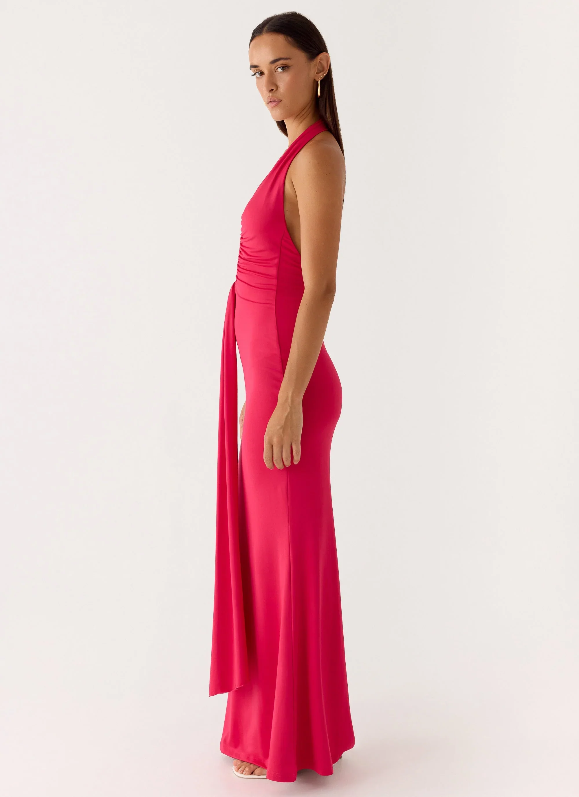 Emiliana Maxi Dress - Red Magenta