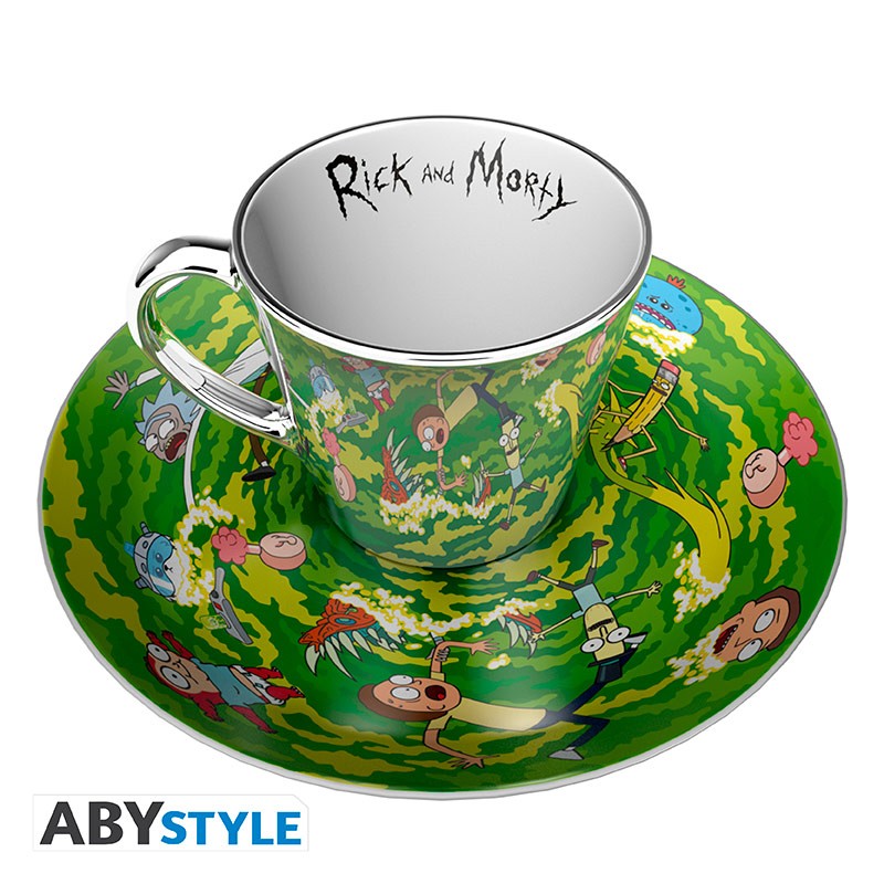RICK AND MORTY Mirror mug & plate set Portal