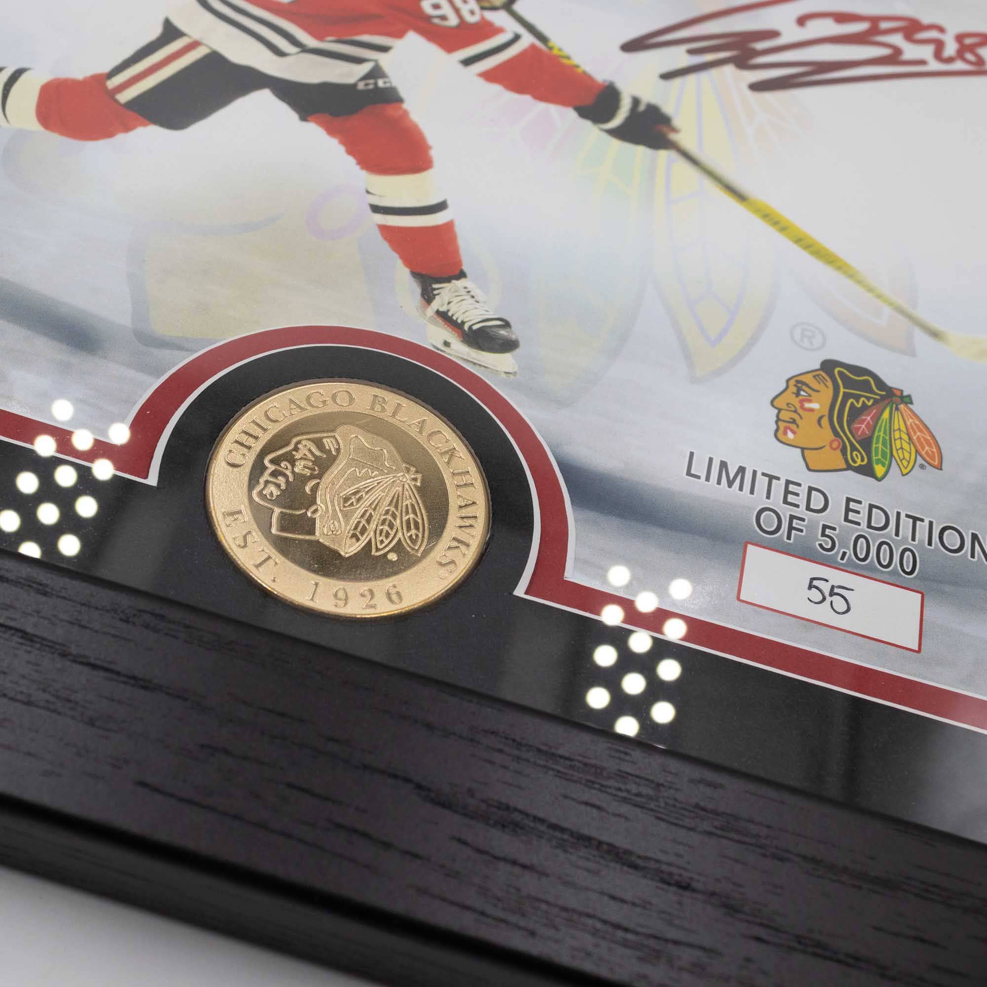 Connor Bedard Chicago Blackhawks Bronze Coin Framed NHL Photo
