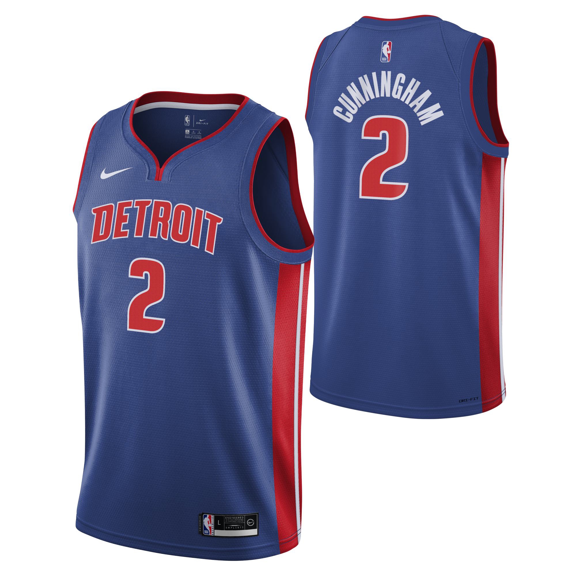 Cade Cunningham #2 Detroit Pistons Nike Icon Swingman NBA Jersey (YOUTH)