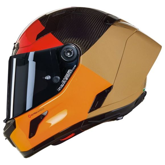 Nolan X-804 RS Full-Face Helmet - ULTRA CARBON - BLOCCO - Carbon / OrangeRef: NL1623
