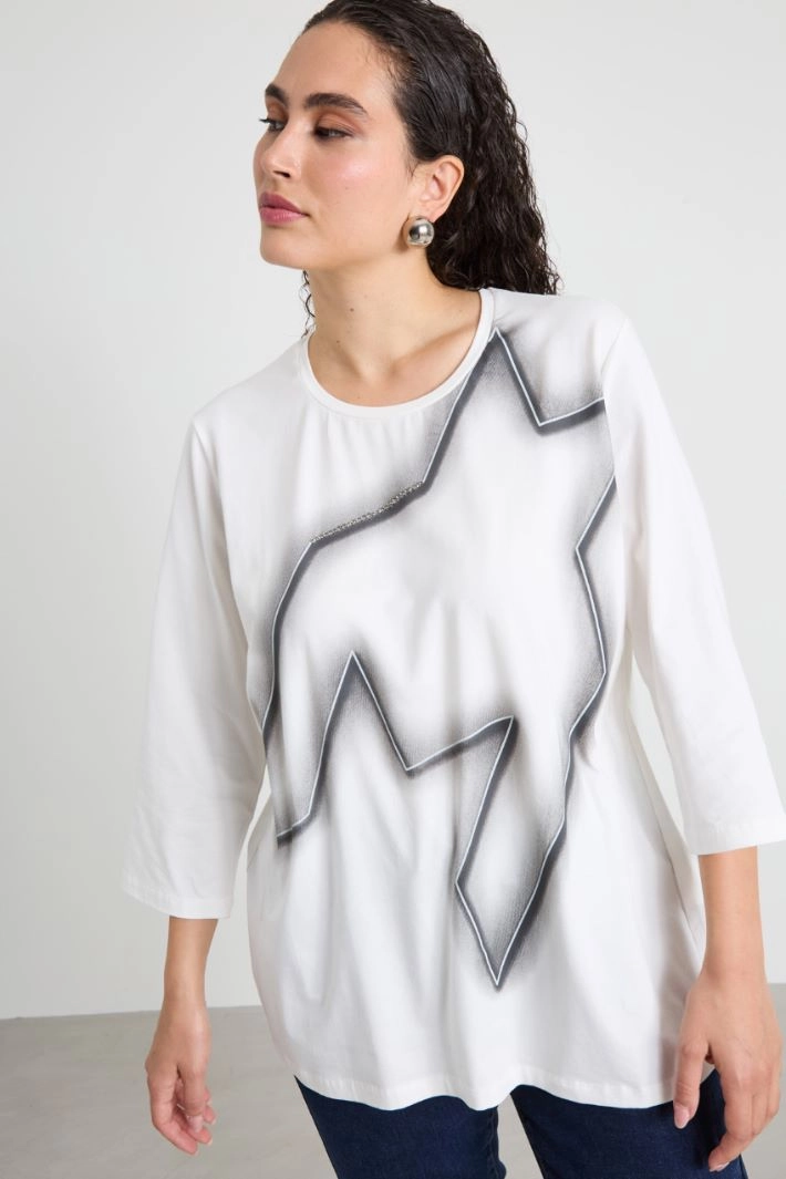 Printed T-shirt - WHITE