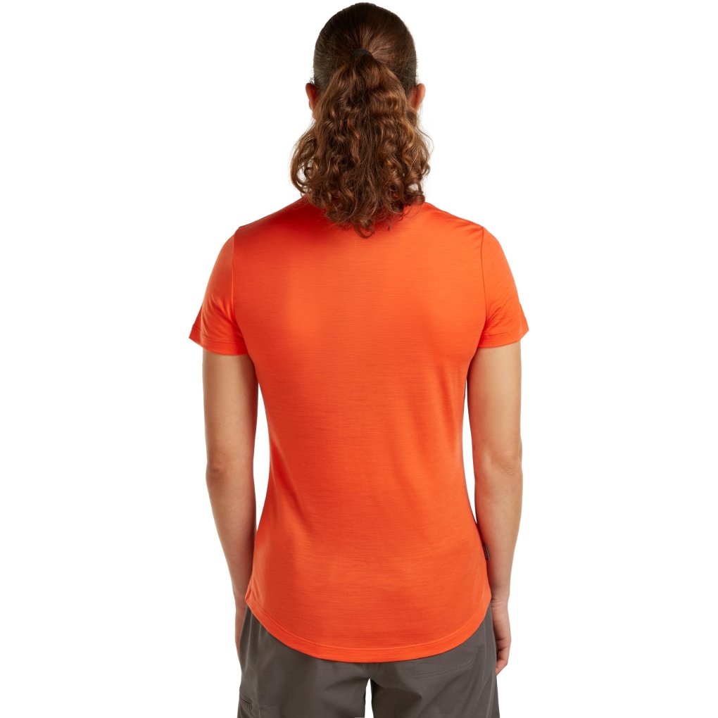 Icebreaker Merino 125 Cool-Lite™ Sphere Short Sleeve Tee Across the Peaks Women - Fervid
