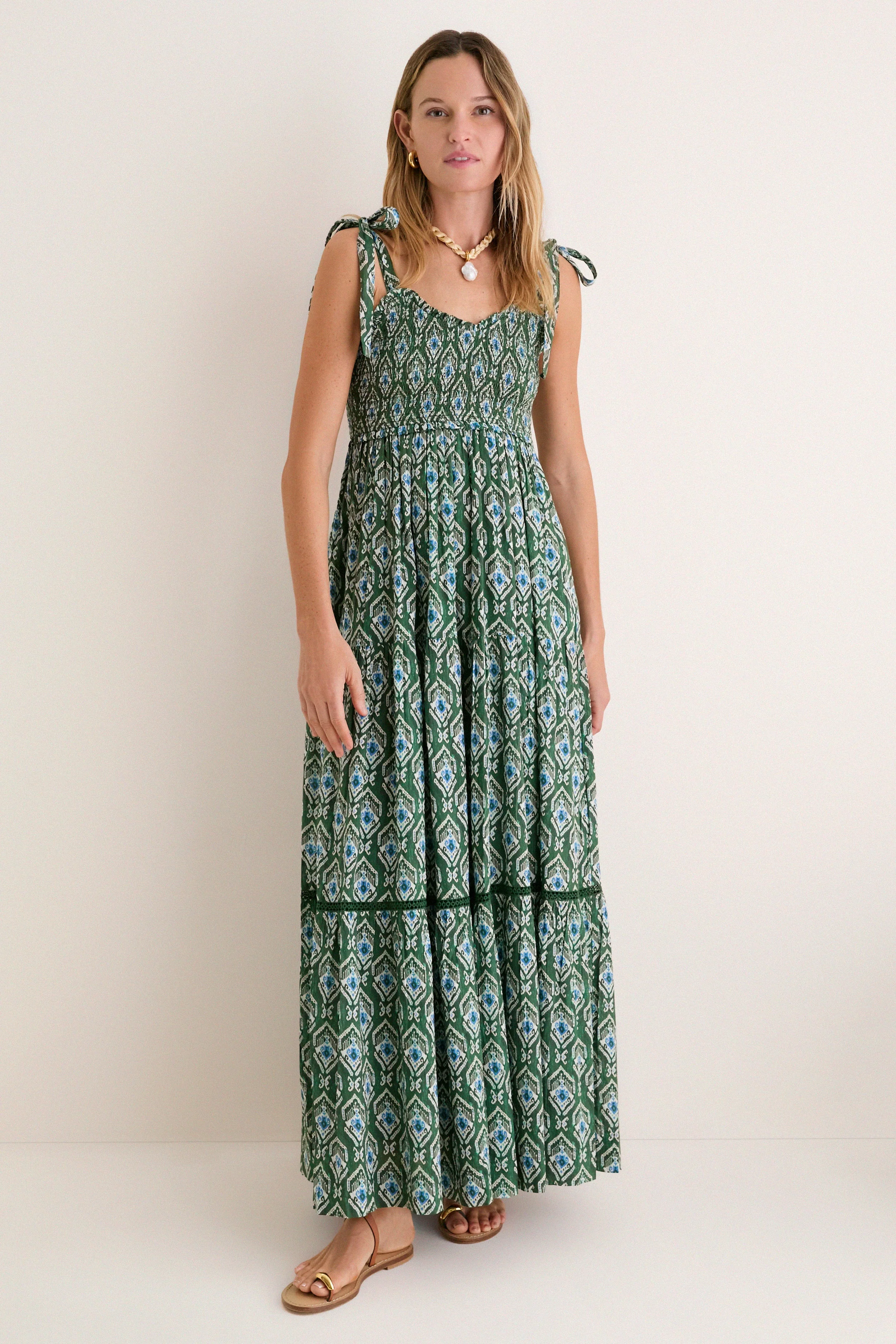 Green Indra Reece Maxi Dress