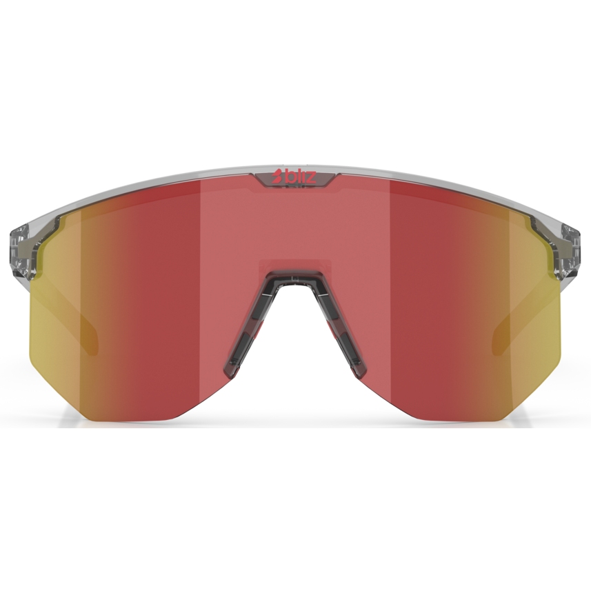 Bliz Hero Glasses - Transparent Dark Grey - Red