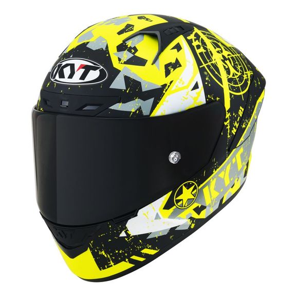 Casque intégral KYT NZ-RACE BLAZING - Jaune / NoirRef : KYT0124
