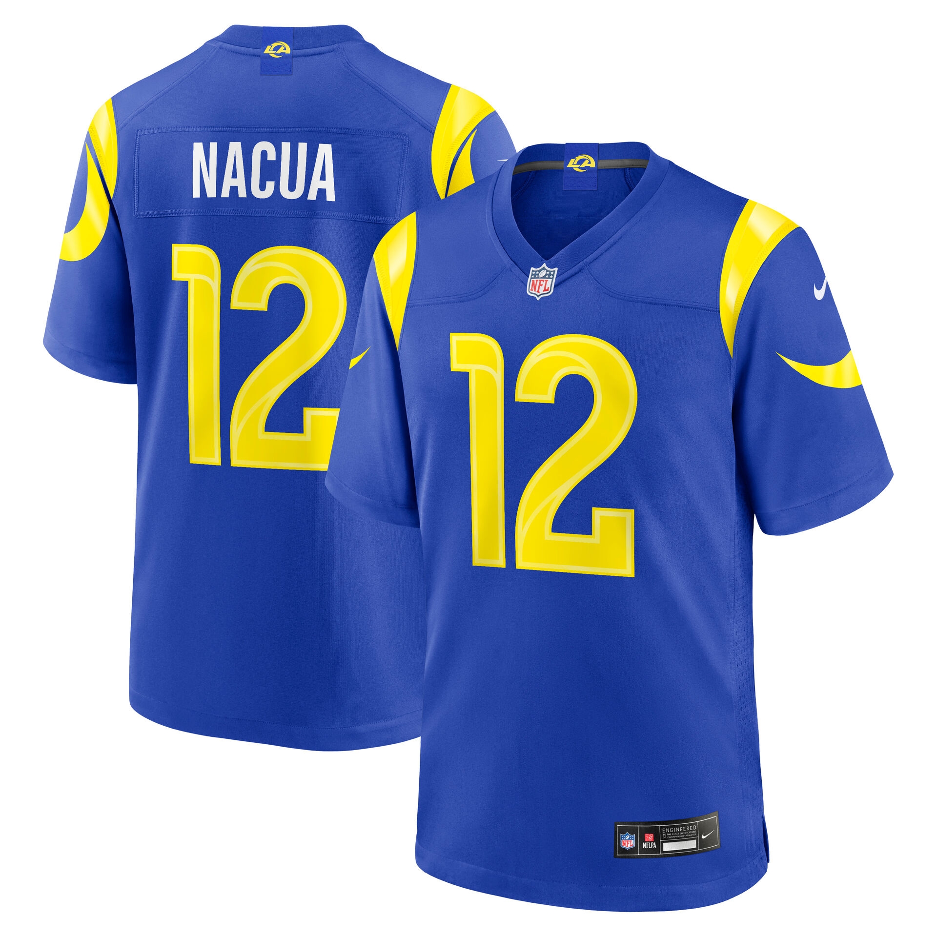 Puka Nacua #12 Los Angeles Rams 2026 Game NFL Jersey Blue