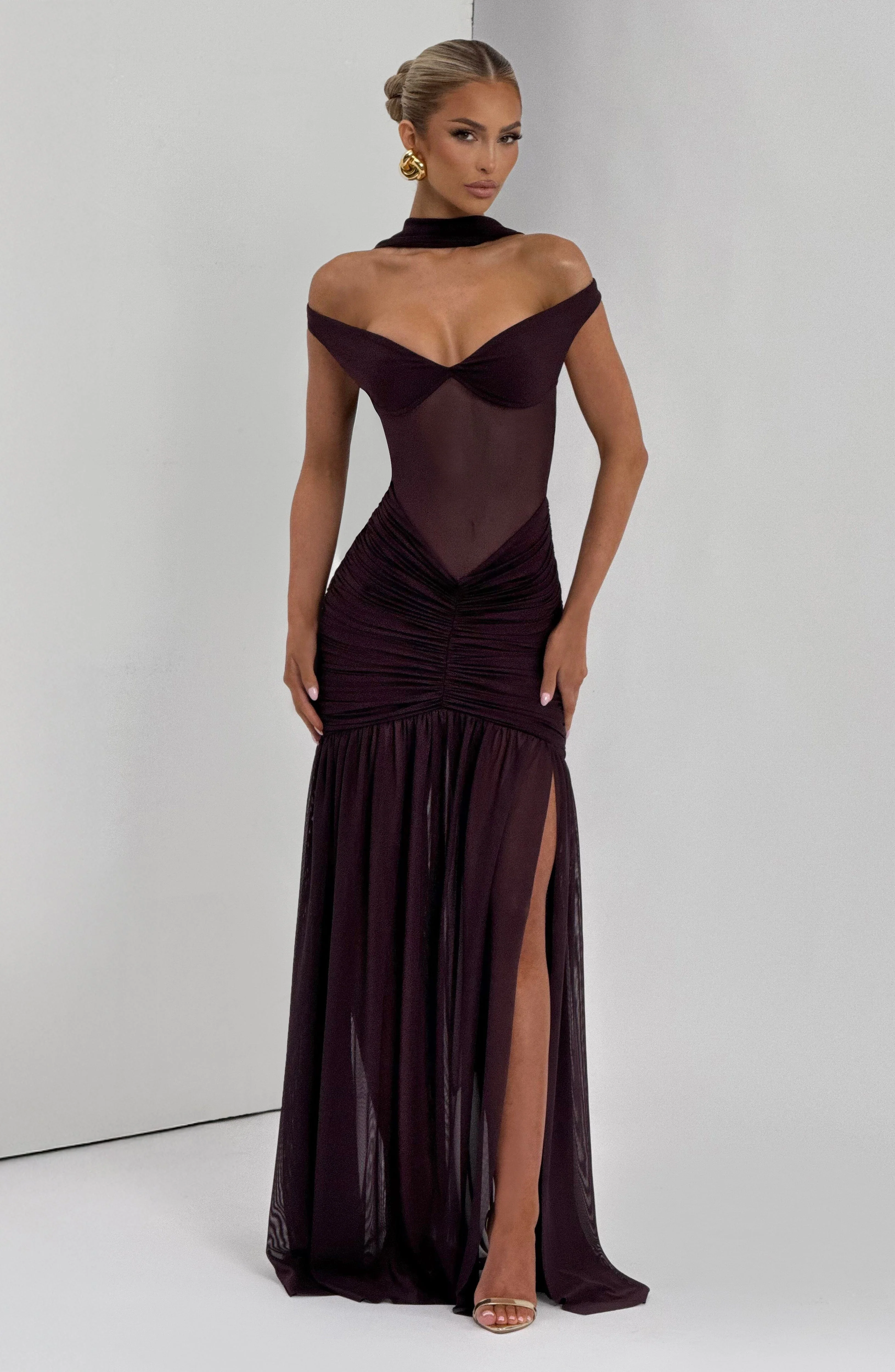 Alaia Maxi Dress - Plum