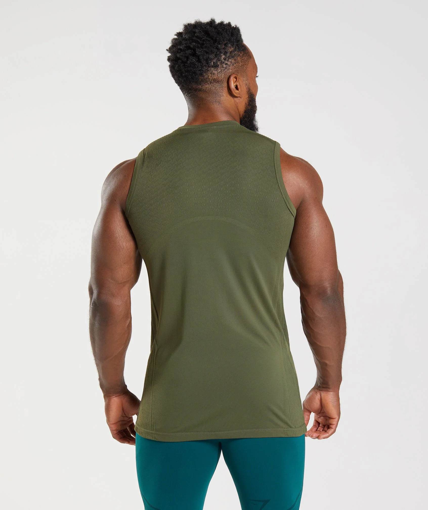 315 Seamless Tank Core Olive/Marsh Green