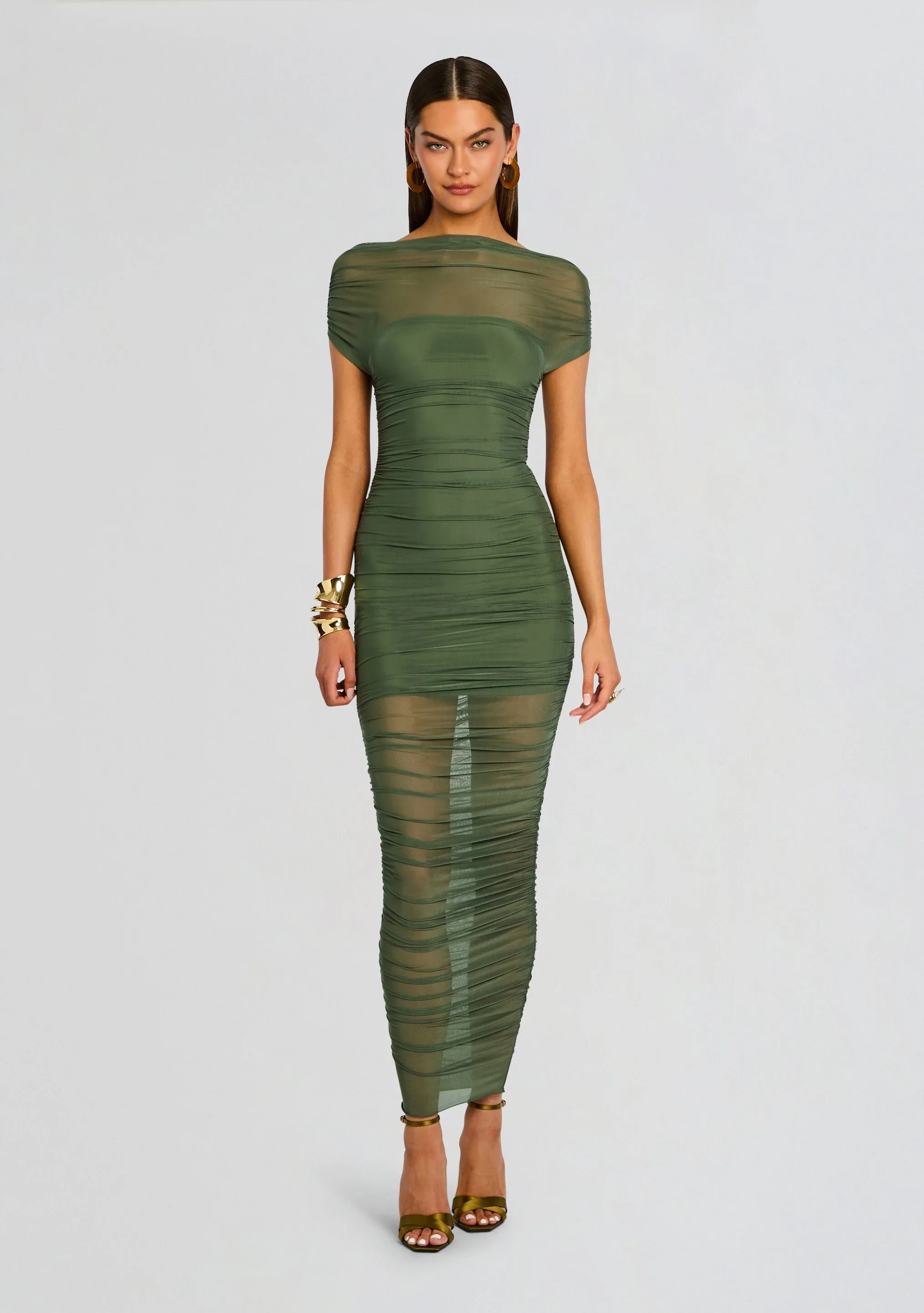 Noel Mesh Midi Dress