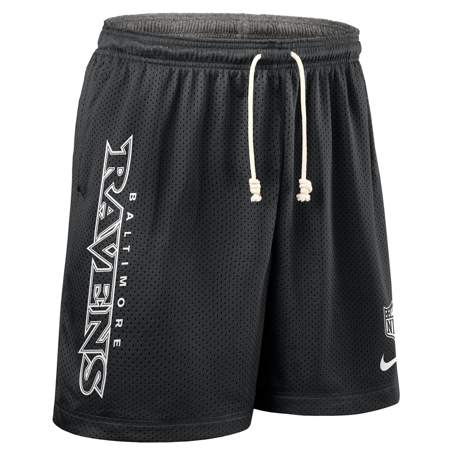 Baltimore Ravens 2025 NFL Sideline Reversible Mesh Nike Dri-FIT Shorts Black