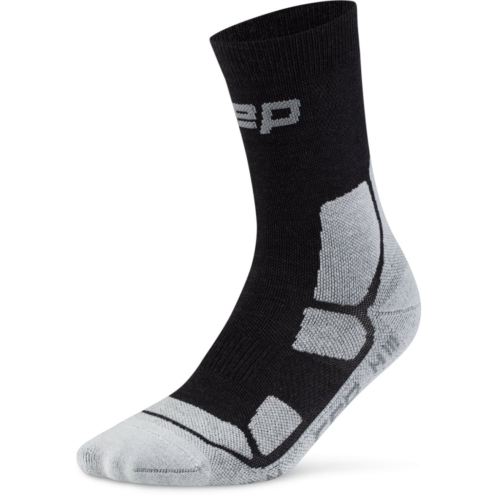 CEP Hiking Mid Cushion Mid Cut Compression Socks Men - black/grey