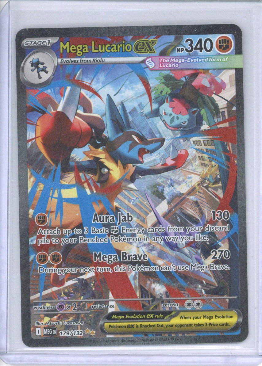 Pokemon ME01: Mega Evolution Mega Lucario ex - 179/132 Near Mint