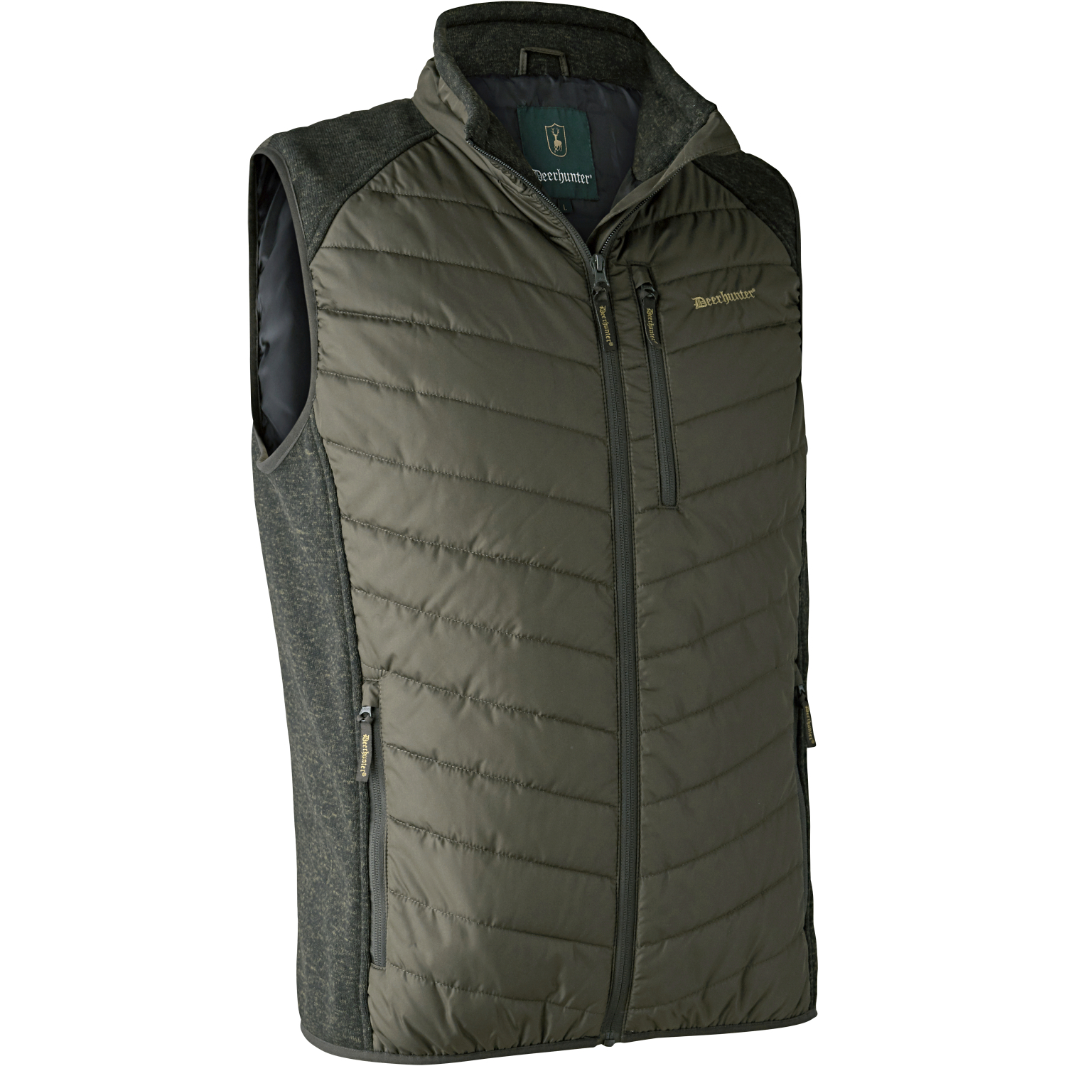 Moor Padded Waistcoat Men, With Knit (Timber)