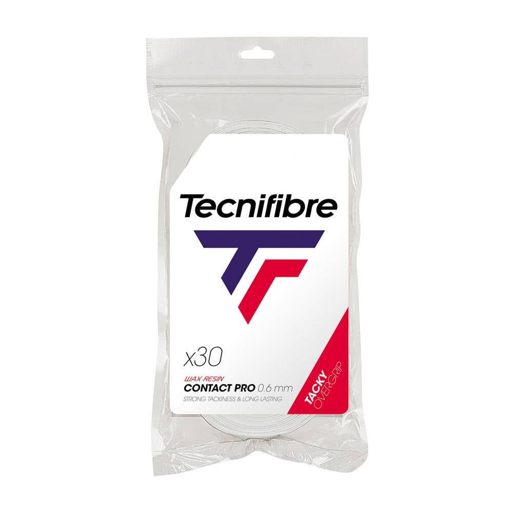 BAG OF 30 WHITE TECNIFIBRE CONTACT PRO OVERGRIPS