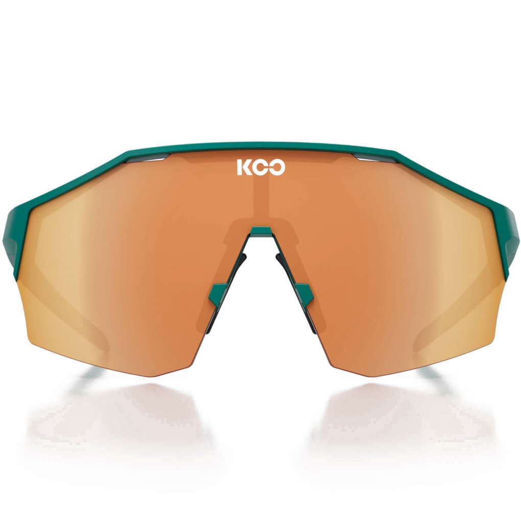 KOO Alibi Sunglasses - Large | Persian Green Matt - Orange Mirror