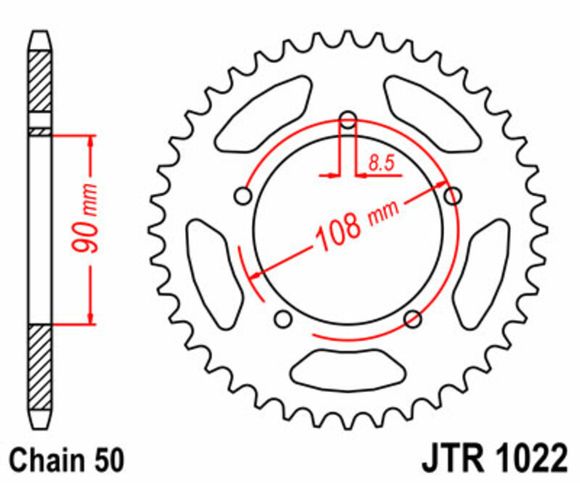 Couronne JT. acier standard 1022 - 530Ref : JTC00018A / 1074859002