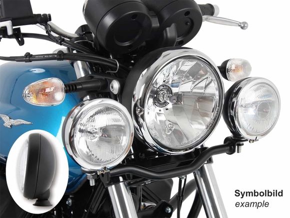 Hepco & Becker Twinlight (road) lights with bracket and cable - blackRef: HBE02532A / 400553 00 01
